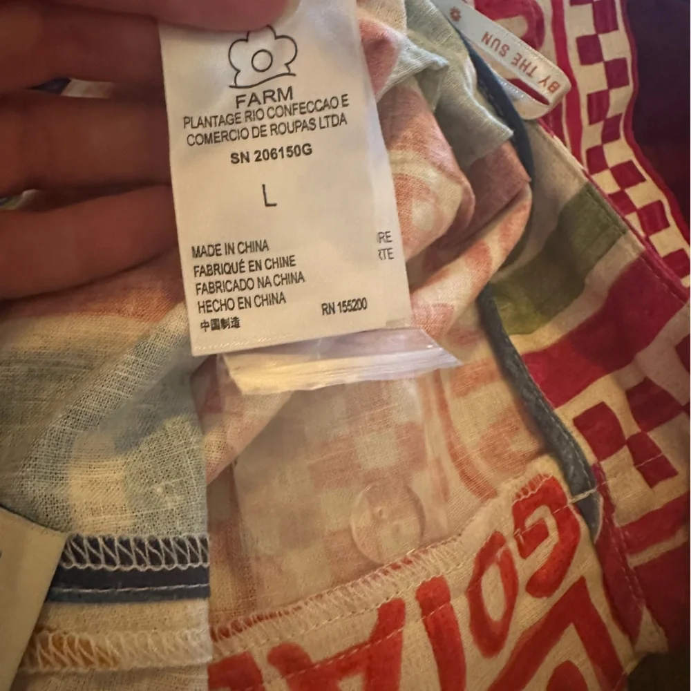 FARM Rio Multicolor Patchwork Wide-Leg Pants - Green, Blue, Red, Yellow - Picture 9 of 12